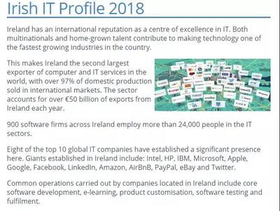 爱尔兰IT行业人才需求激增 计算机软件开发领域前景广阔